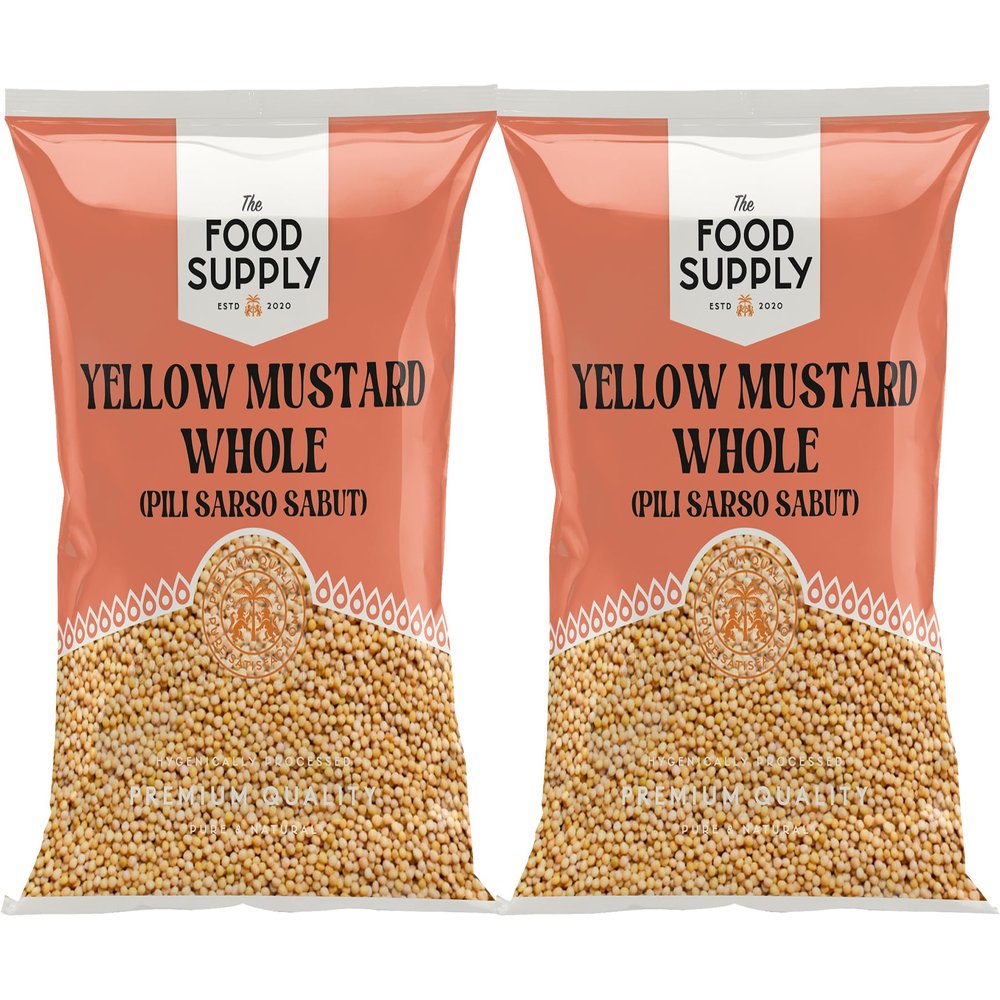 Yellow Mustard Whole 2x100g - Finest Premium Quality | 100% All Natural | No additives or preservatives