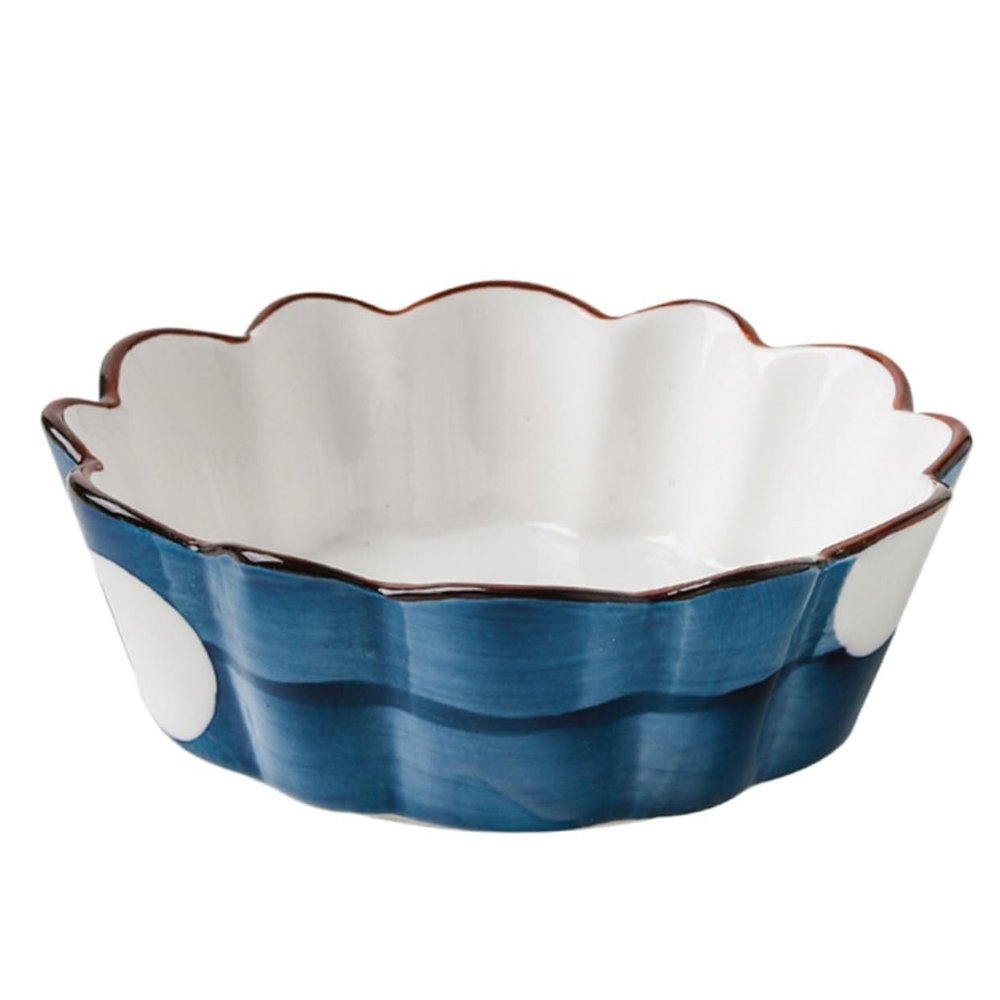 2pc Home Fruit Salad Bowl Ceramic Cutlery Dessert Bowl Breakfast Bowl (Color : B, Size : 12.5CM)