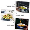 2pc Home Fruit Salad Bowl Ceramic Cutlery Dessert Bowl Breakfast Bowl (Color : B, Size : 12.5CM) view 2