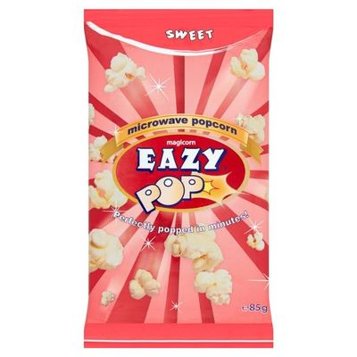 EAZYPOP Microwave Popcorn 85g (Sweet Flavour, Pack of 16)
