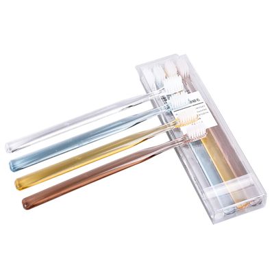 Mobestech 8pcs Soft Bristle Toothbrushes Crystal Appearance Toothbrushes Travel Home Use