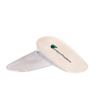 Correct-Position Heel Lift Inserts, Thick Heel Cushioning Height Increase Insoles Heel Cup Shoe Heel Inserts for Heel Spurs, Heel Pain Plantar Fasciitis Achilles Tendonitis (1" Height, Beige)