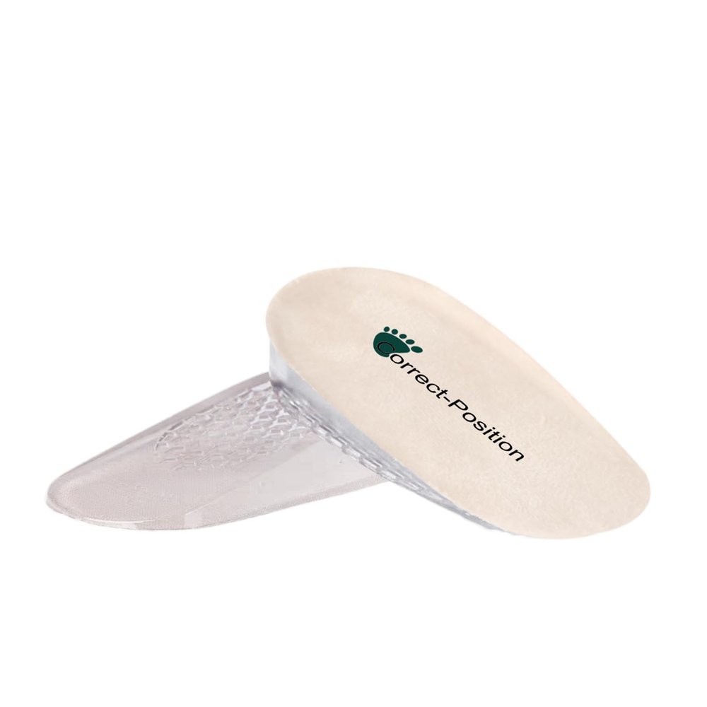 Correct-Position Heel Lift Inserts, Thick Heel Cushioning Height Increase Insoles Heel Cup Shoe Heel Inserts for Heel Spurs, Heel Pain Plantar Fasciitis Achilles Tendonitis (1" Height, Beige)