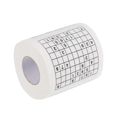 Mobestech Creative Sudoku Tissue Roll Fun Bathroom Accessory Bulk Toilet Paper Printed Paper for Home Cafe Shop Restaurant