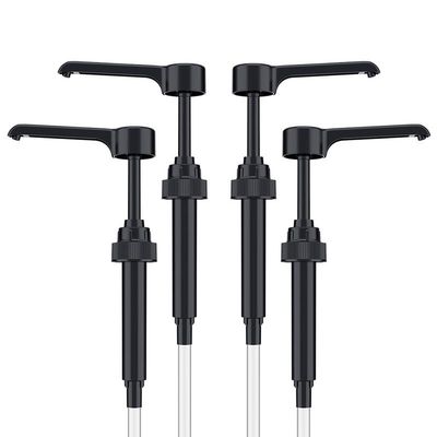 DuBom Syrup Pump 4PCS Long Mouth Jam Syrup Pressing Head Food Grade Syrup Pump Head for Coffee Flavoring Bottles Home Drinking Coffee Bar (black,4PCS)