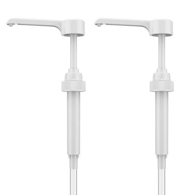 DuBom Syrup Pump 4PCS Long Mouth Jam Syrup Pressing Head Food Grade Syrup Pump Head for Coffee Flavoring Bottles Home Drinking Coffee Bar (white,2PCS)