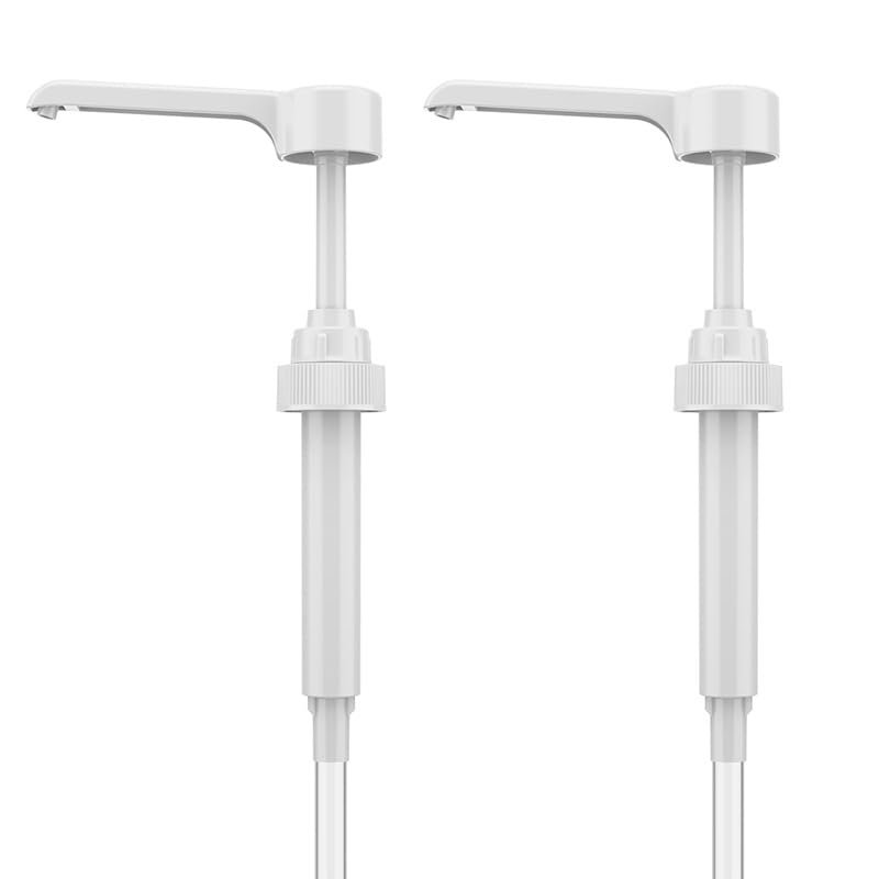 DuBom Syrup Pump 4PCS Long Mouth Jam Syrup Pressing Head Food Grade Syrup Pump Head for Coffee Flavoring Bottles Home Drinking Coffee Bar (white,2PCS)