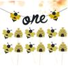 Ciieeo 26pcs Wasp Themed Cake Toppers Set Fruit Picks and Bunting for Dessert Table Decorations for Birthday Party Supplies and Cake Decorations view 4