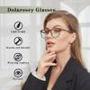 Dolarosey Vintage Reading Glasses_ 3 Pack Spring Hinge_ Ultra-Clear Vision_Matte Finish for a Smooth Feel and Classy Design (Blue Green Transparent, 1.75x) view 2