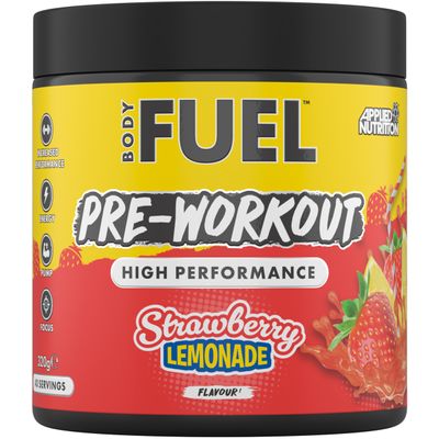 Applied Nutrition BodyFuel Pre Workout Powder - Energy & Physical Performance with Citrulline, Creatine, Beta Alanine (320g - 40 Servings) (Strawberry Lemonade)