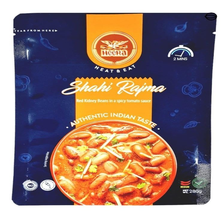 Heera Shahi Rajma Instant Ready Masala Red Kidney Beans In A Medium Spicy Tomato Sauce Just Heat And Eat With No Added Preservatives Suitable For Vegetarians Authentic Indian Taste 280G Pack Of 1