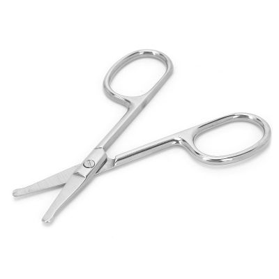 Facial Hair Scissors Small Scissors, Nose Hair Scissors Stainless Steel Rounded Tip Scissors for Eyebrows Nose Moustache Beard (MJ-WB094)