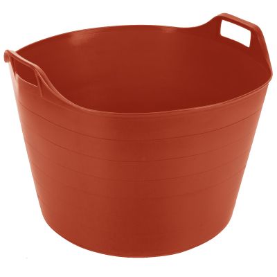 1 X Small/Large/Extra Large Flexi Tub Garden Home Flexible Colour Storage Container Bucket Plastic Flex Tub- MADE IN U.K. (Orange, Extra Large 75 Litre)