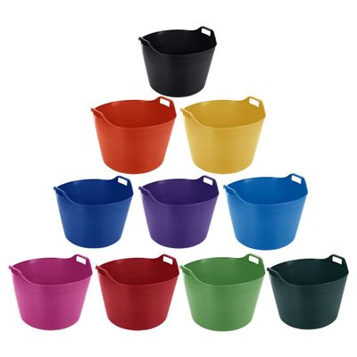 1 X Small/Large/Extra Large Flexi Tub Garden Home Flexible Colour Storage Container Bucket Plastic Flex Tub- MADE IN U.K. (Random, Extra Large 75 Litre)