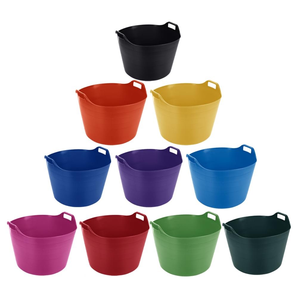 1 X Small/Large/Extra Large Flexi Tub Garden Home Flexible Colour Storage Container Bucket Plastic Flex Tub- MADE IN U.K. (Random, Extra Large 75 Litre)
