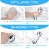 12 inch Suction Bathroom Grab Rails, Chetexus 2 Pack Grab Bars for Shower, Bathroom, Bathtubs, Bath Safety Grab Bar with Strong Hold Suction Cup for Elderly, Handicap, Seniors (Grey) view 4
