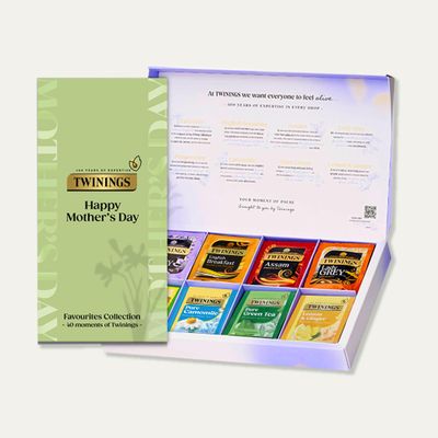 NEW Twinings Mother's Day Favourites Collection Gift Box | Black Tea & Herbal Infusions Selection | 8 flavours | 40 Recyclable Individually Wrapped Plant-Based Tea Bags
