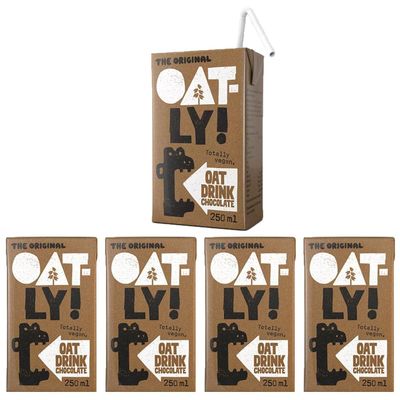 5 x 250ml Vegan Chocolate Oat Drink Cocoa Kids Lunch Box Vegan Milk Alternative