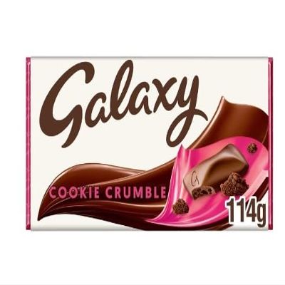 3 x Galaxy Cookie Crumble & Milk Chocoalte Bar 114g Delicious Special For Easter Tasty And Twisty Treat Gift Hamper, Christmas,Birthday,Easter Gift Sold By Kidzbuzz