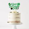 Ercadio 1 Pack Happy St Patrick's Day Cake Toppers Happy St Patrick's Day Cake Picks with Four Leaf Green Hat for st.Patricks Day Birthday Baby Shower Party Cake Decor Supplies view 4
