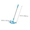 GLEAVI Mini Telescopic Rotatable Triangular Mop with 1m Extendable Handle for Household Cleaning, Lightweight 180 Swivel Mop Tool for Kitchen and Bathroom Use view 3