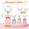 6 Pack Kids U-Shaped Toothbrush, Food Grade Soft Silicone Brush Head Toddler Toothbrush, 360 Whole Mouth Manual Training Tooth Brush for Toddlers and Children 2-6 Years Old view 2