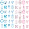 24 PRECUT Edible Baby Shower Boy Girl Cupcake Fairy Cake Wafer Decoration Toppers (Boy) view 1