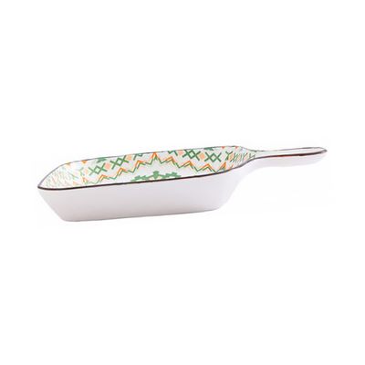 MAGICLULU Single Handle Ceramic Baking Pan Food Tray for Kitchen Baking for Serving Easy to Clean for Family Meals and Gatherings