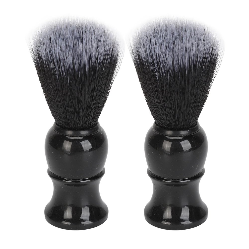 Acouto Beardush, 2pcs Beard Brush Fine Synthetic Bristles Trimming Quick Drying Moustache Foam Grooming Tool Shave for Men