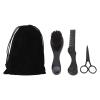 Mens Beard Trimming Scissors Set, Grooming Scissors for Men, Mustache Folding Beard Comb Kit with Storage Bag view 1