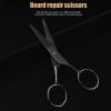 Mens Beard Trimming Scissors Set, Grooming Scissors for Men, Mustache Folding Beard Comb Kit with Storage Bag view 3