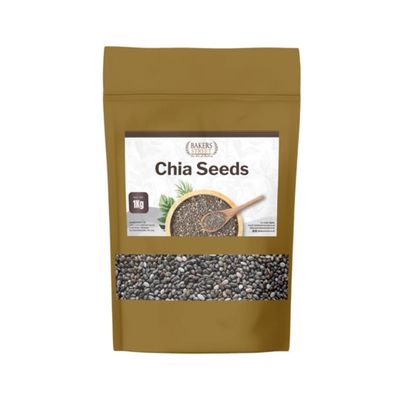 Chia Seed 1kg by Bakers Street | Chia Seeds are a Good Source of Omega-3 Fatty acids | Chia Seeds can Help to Improve Blood Sugar Control