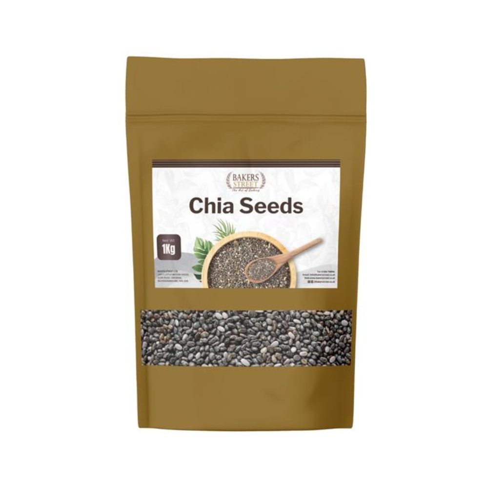 Chia Seed 1kg by Bakers Street | Chia Seeds are a Good Source of Omega-3 Fatty acids | Chia Seeds can Help to Improve Blood Sugar Control