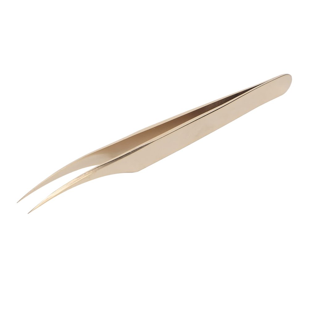 Stainless Steel Eyelash Tweezer, Straight and Curved Tip Tweezers Lash Extension Tweezer Application Eyelash Extension Supplies Nippers for Eyelash Extensions and Nail (Dolphin