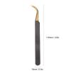 Stainless Steel Eyelash Extension Tweezers, Lash Tweezers Straight Curved Volume Individual False Lashes Extension Tweezers Precision Curved Boot Angled Tips (Curved Tweezers) view 4