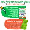Omega 3 Vegan DHA Drops for Kids - Bundle - 50mL - No Fishy Taste - Preservative Free and Sugar Free. Sustainable Algal Alternative to Fish Oil | APOKRA Kids (3) view 4