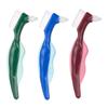Mobestech Double-Headed Denture Cleaning Brush 3 Pack with Extra Hard Bristles Ergonomic Handle for Denture and Retainer Maintenance view 1