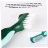 Mobestech Double-Headed Denture Cleaning Brush 3 Pack with Extra Hard Bristles Ergonomic Handle for Denture and Retainer Maintenance view 3