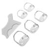 Beard Shaping Template, 5 Sizes Beard Shaping Tool, Universal Scale with Comb for Home (Transparent) view 2