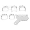 Beard Shaping Template, 5 Sizes Beard Shaping Tool, Universal Scale with Comb for Home (Transparent) view 3