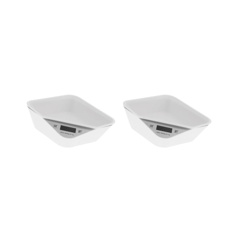 Paowsietiviity 2 set Digital Kitchen Pets Scale For New Born Puppy Or Small Kitty With Free Tray White