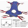 Full Body Sling Patient Lift,Patient Lift Sling Toileting,Hoist for Lifting Elderly,Universal 4-Point Transfer Sling for Medical Handicap Disabled Elderly Large view 2