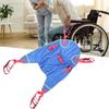 Patient Hoist Sling Stair Transfer Belt with Adjustable Height to the Old,for Nursing,Elderly,Disabled,Full Body Lifter Four Point Sling for Recliner,Shower Chair or Toilet Blue view 3