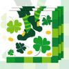 100 Pcs St Patricks Party Napkins St Patricks Paper Napkins St. Patrick's Day Paper Napkins Green Clover Disposable Dinner Napkins for Irish Holiday Saint Patrick's Party Supplies, Classic view 2