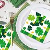 100 Pcs St Patricks Party Napkins St Patricks Paper Napkins St. Patrick's Day Paper Napkins Green Clover Disposable Dinner Napkins for Irish Holiday Saint Patrick's Party Supplies, Classic view 4