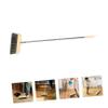 OUNONA Soft Bristle Household Broom with Long Stainless Steel Handle Wooden Bristle Floor Sweeping Brush for Indoor Cleaning Anti-static Carpet and Hard Floor Brush view 3