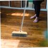 OUNONA Soft Bristle Household Broom with Long Stainless Steel Handle Wooden Bristle Floor Sweeping Brush for Indoor Cleaning Anti-static Carpet and Hard Floor Brush view 4