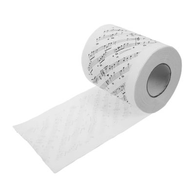 Mobestech Music Notes Toilet Paper Roll, Decorative Bathroom Tissue Soft Single Roll with Creative Printed Sheet, Novelty Toilet Tissue for Home and Party Use