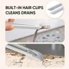 Multi-Function Rotating Crevice Cleaning Brush, 2 In 1 Hard Bristle Cleaning Brush with Small Clip, Portable Detail Cleaner Scrub Brush for Window Groove, Kitchen, Bathroom (Purple) view 4