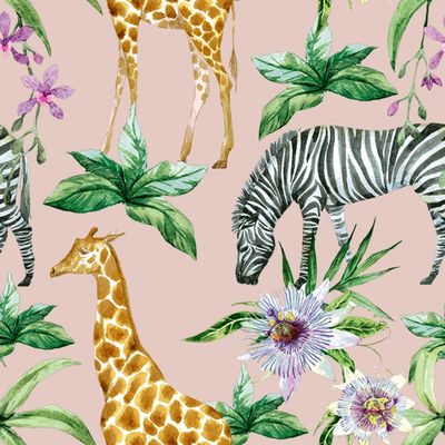 20 Napkins Animal Motifs Zebra and Giraffes Table Decoration Paper Napkins with Motif Also for Decoupage and Decoupage 33 x 33 cm